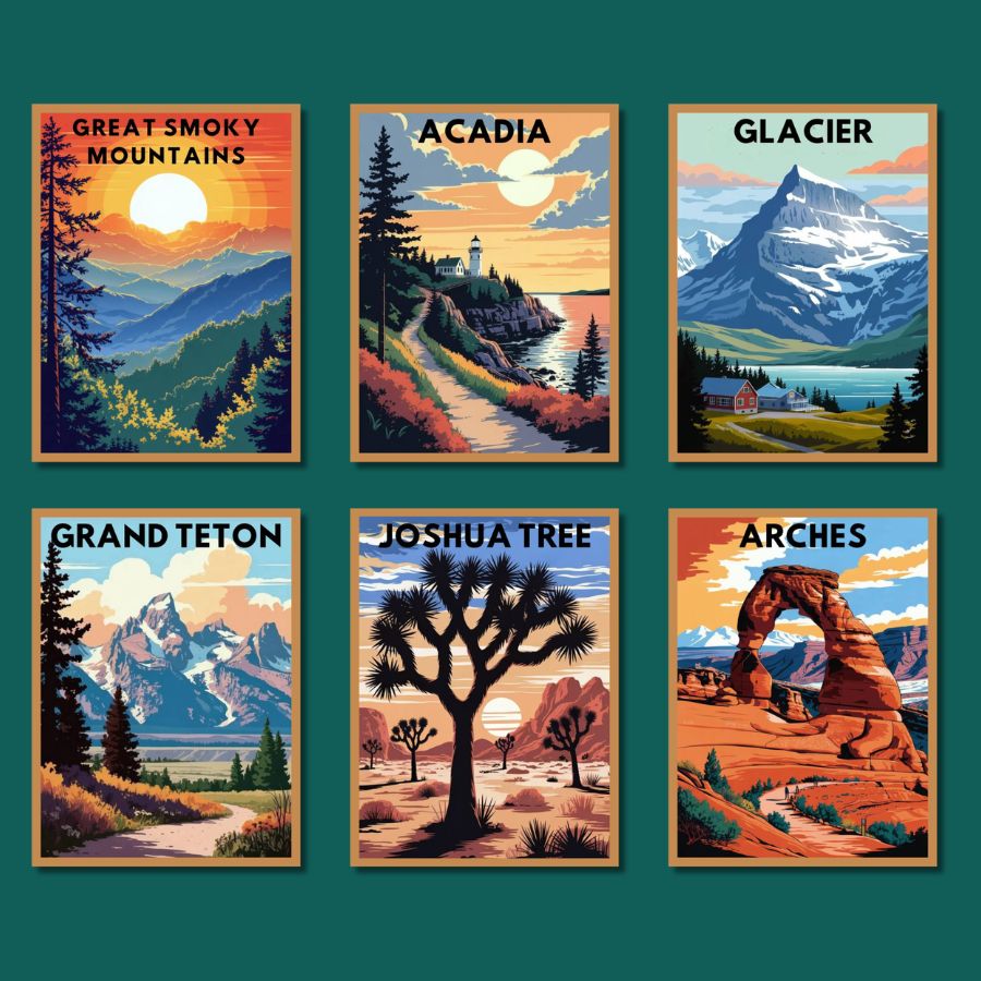 National Parks collection - Paint by numbers