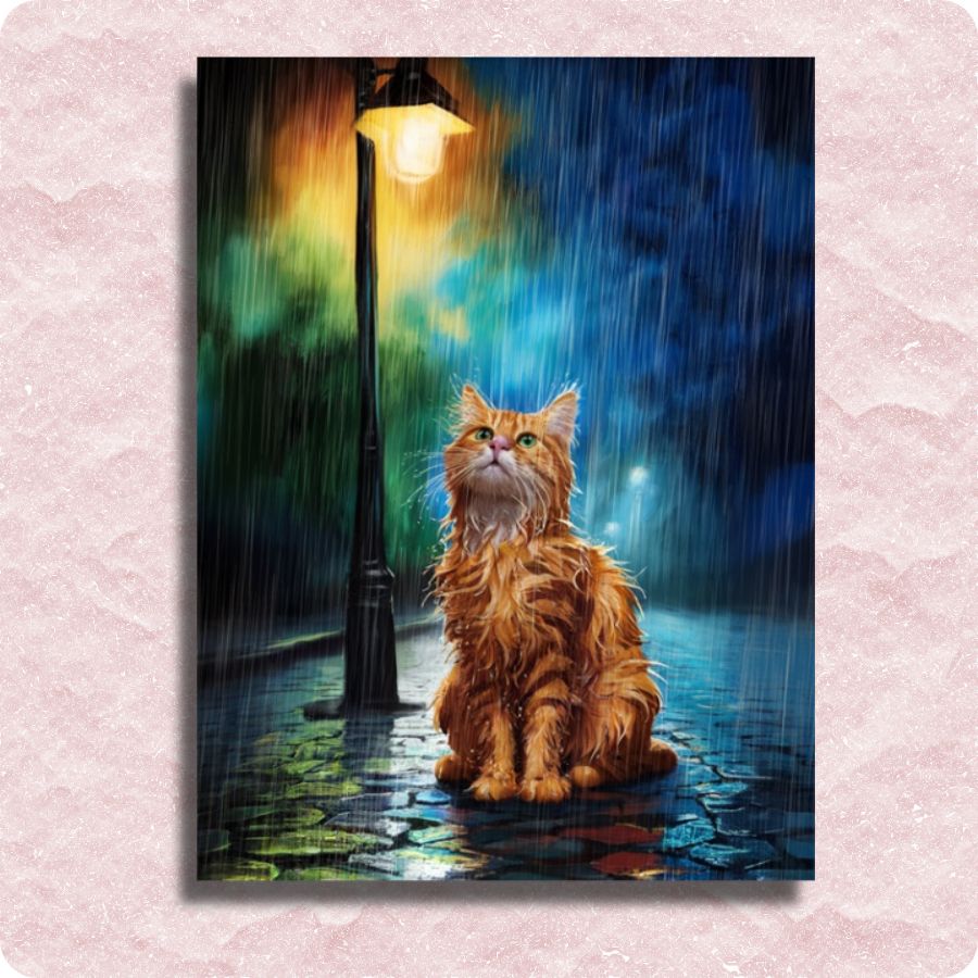 Alone in the Rain Canvas - Paint by Numbers