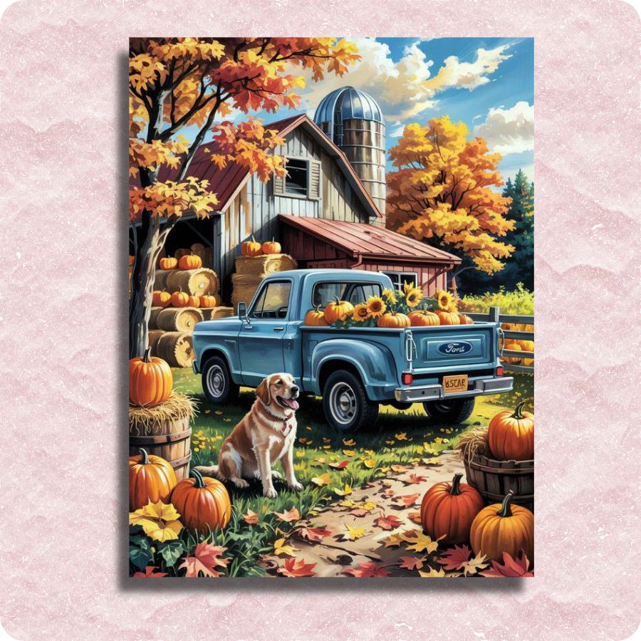 Autumn Harvest Truck - Paint by numbers