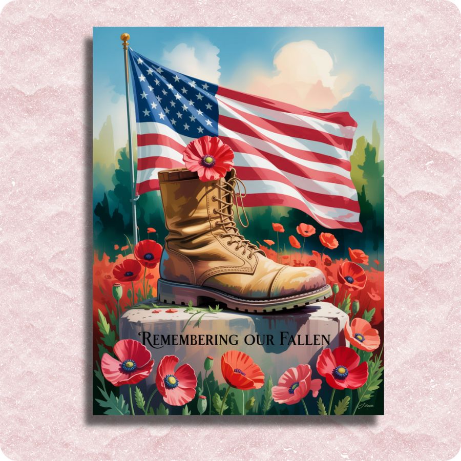 Fallen Heroes Tribute Canvas - Paint by numbers