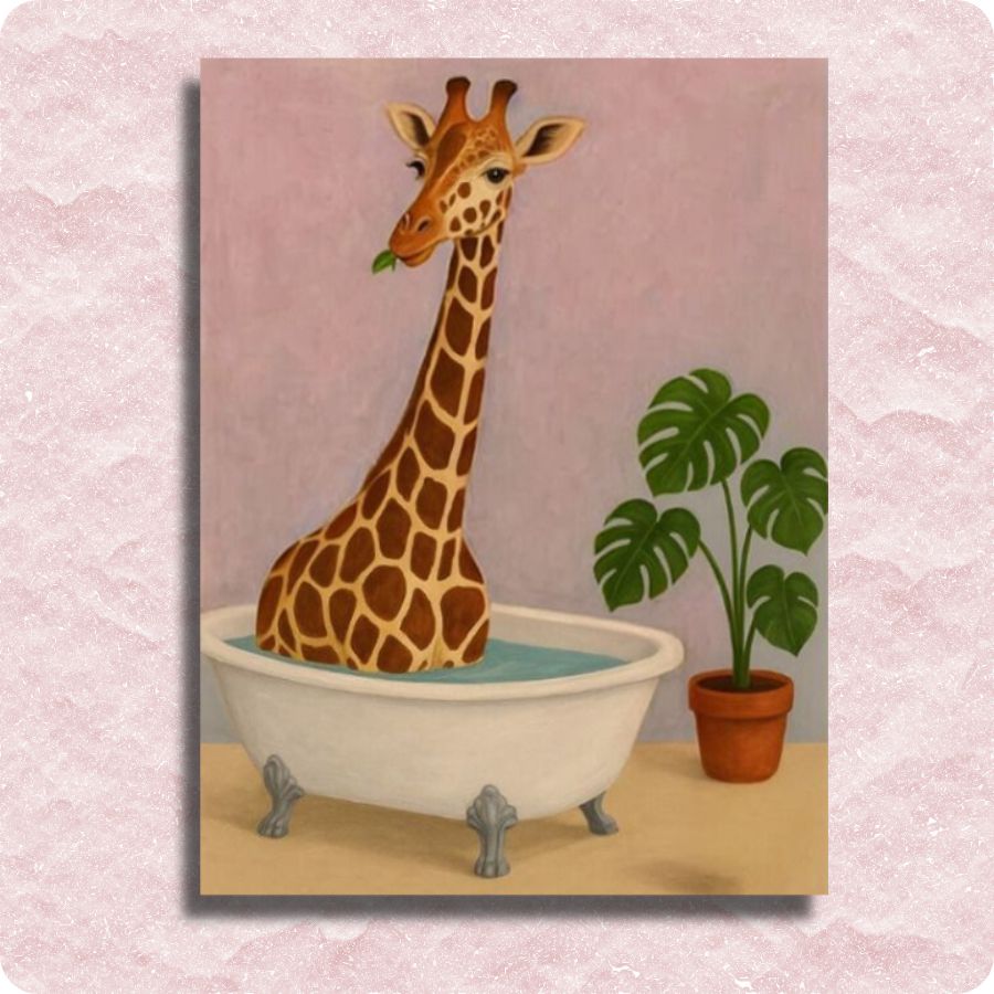 Long Neck Spa Canvas - Paint by numbers
