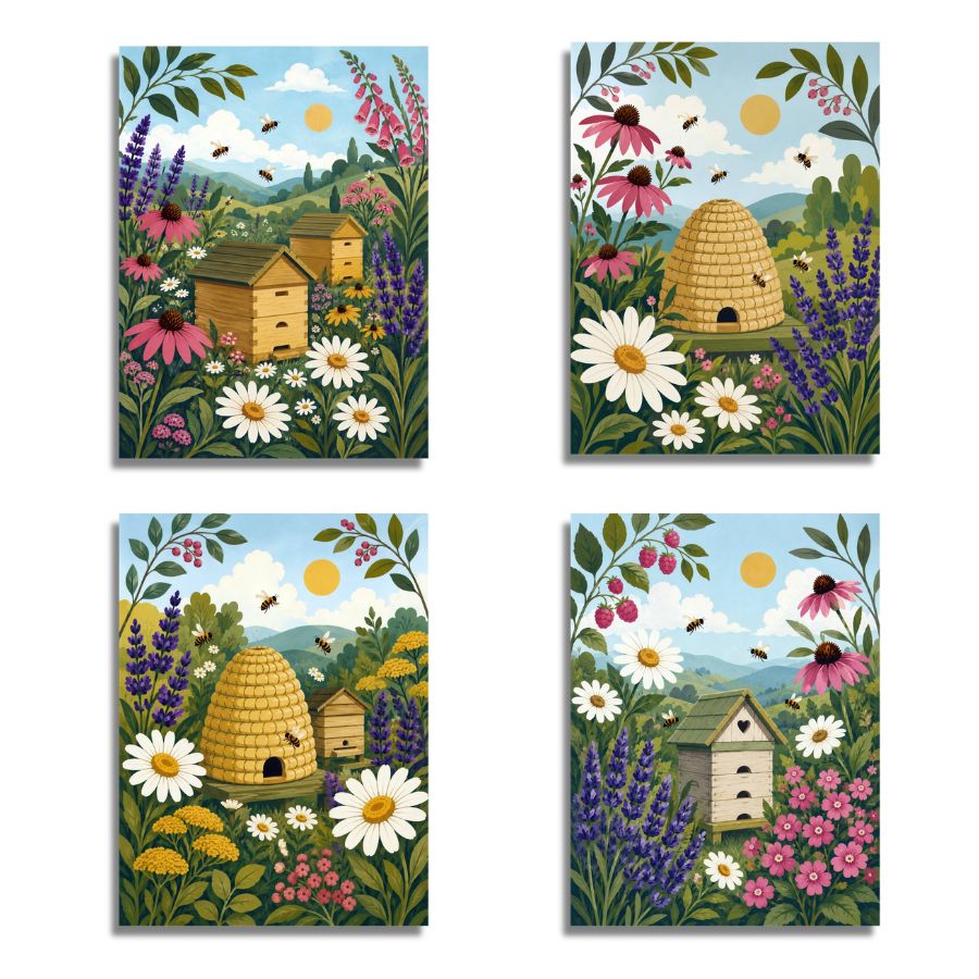 Mini Beehive Garden 4 Pack Paint by Numbers