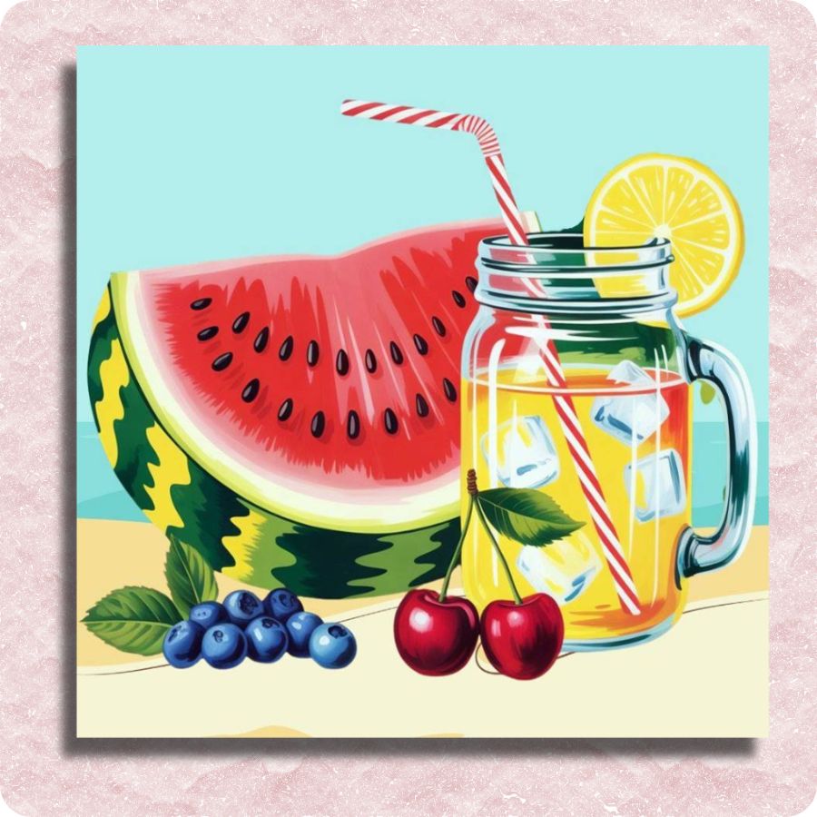 Sip of Summer Canvas - Paint by numbers