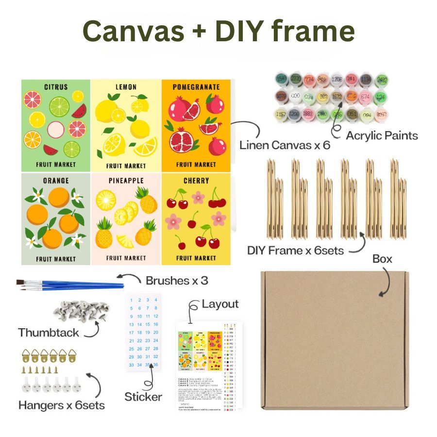 Sweetest Gifts 6 Pack DIY frame - Paint by Numbers