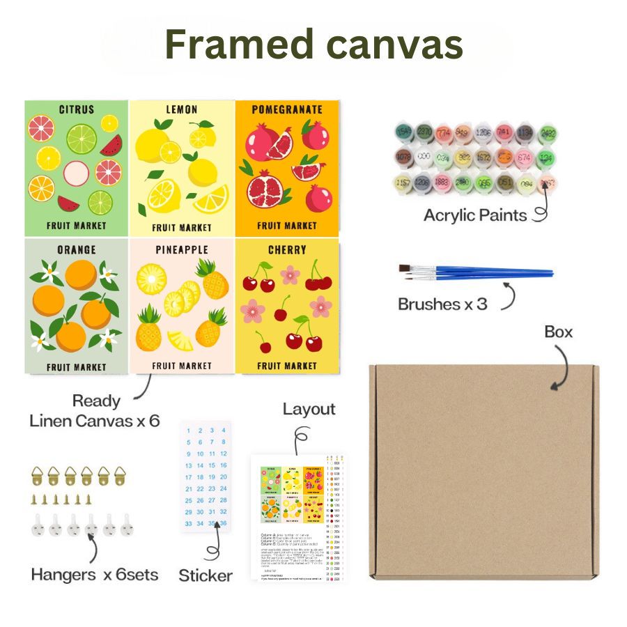 Sweetest Gifts 6 Pack framed - Paint by Numbers