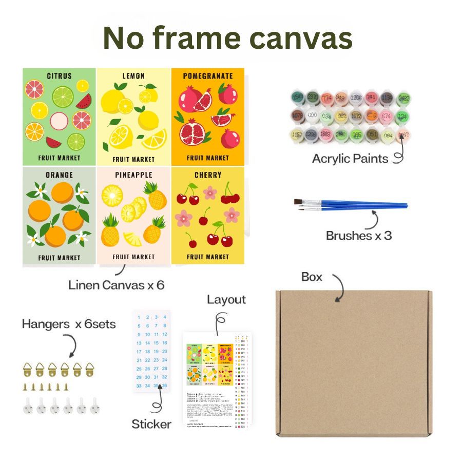 Sweetest Gifts 6 Pack no frame - Paint by Numbers