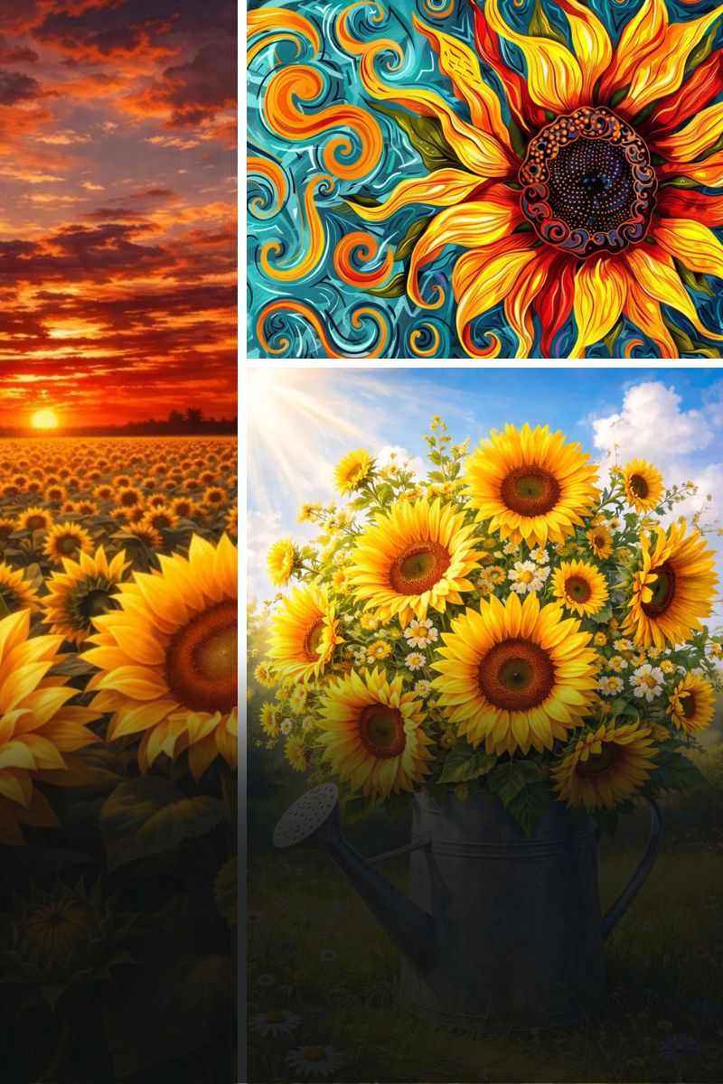 Sunflowers Collection Paint by Numbers