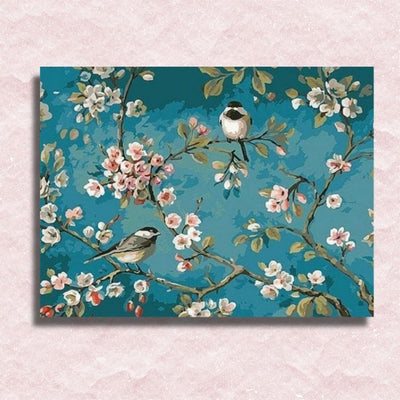 Birds in the Tree Canvas - Paint by numbers