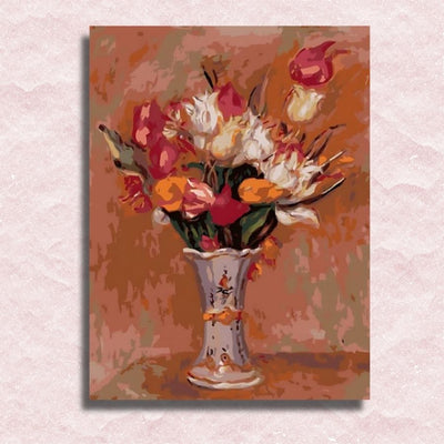 Renoir - Bunch of Tulips in a White Vase Canvas - Paint by numbers