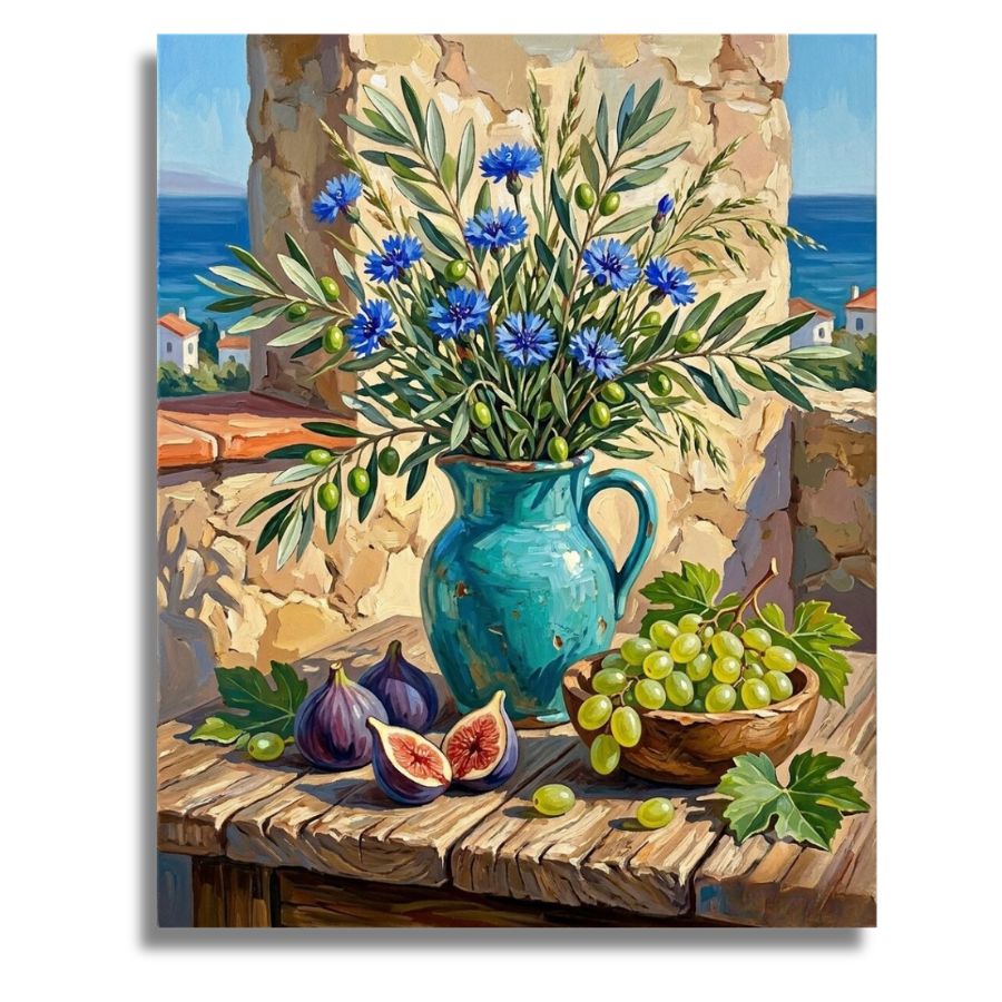 Coastal Mediterranean Vase - Paint by numbers
