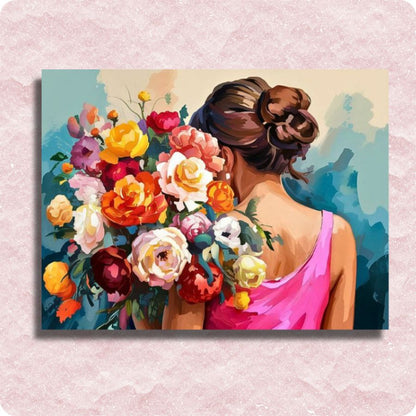 Flower Among Flowers Canvas - Paint by numbers