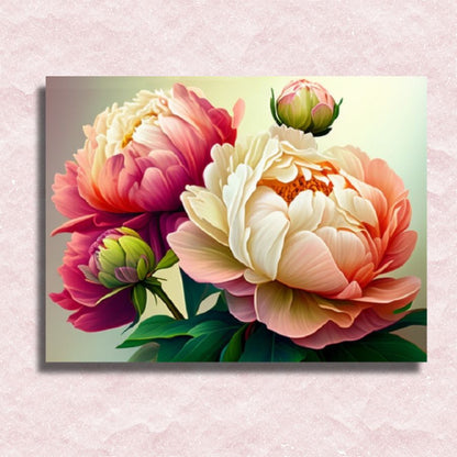 Flowers Red Variations Canvas - Paint by numbers