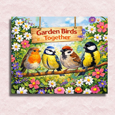 Garden Birds Together - Paint by numbers