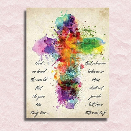God Loves the World Canvas - Paint by numbers