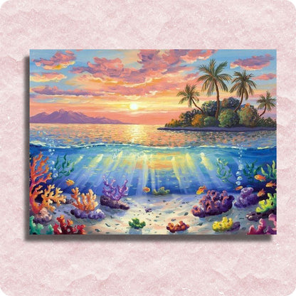 Island Coral View canvas - Paint by numbers