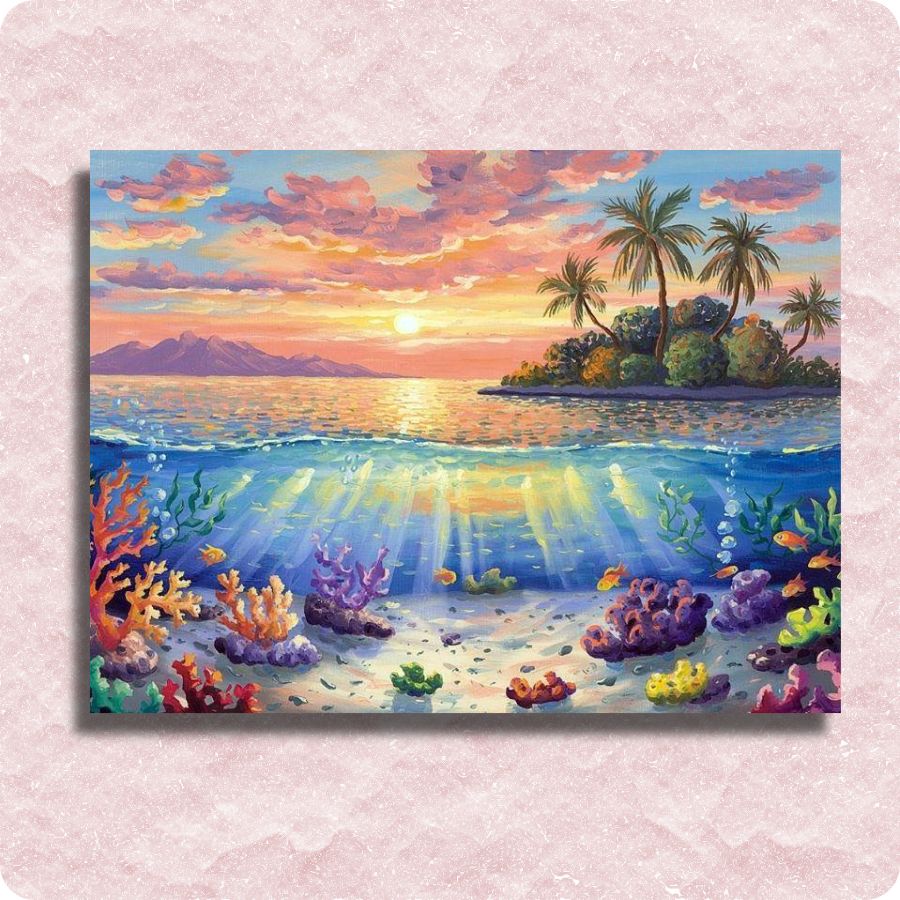 Island Coral View - Paint by numbers
