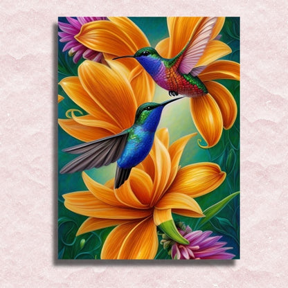 Magical Hummingbirds Canvas - Paint by numbers