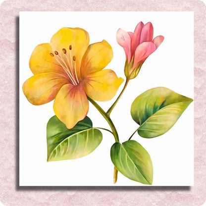 Mini Golden Hibiscus Canvas - Paint by numbers