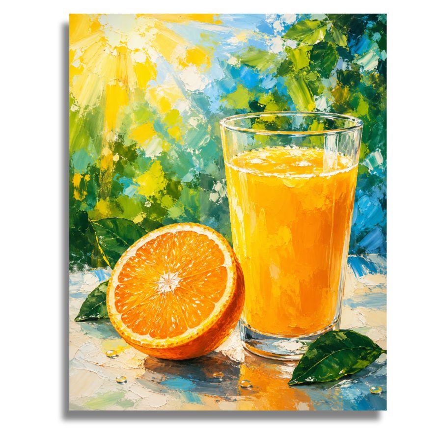 Sunlit Orange Juice - Paint by numbers