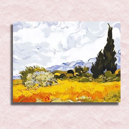 Van Gogh - Wheat Field with Cypresses Canvas - Paint by numbers
