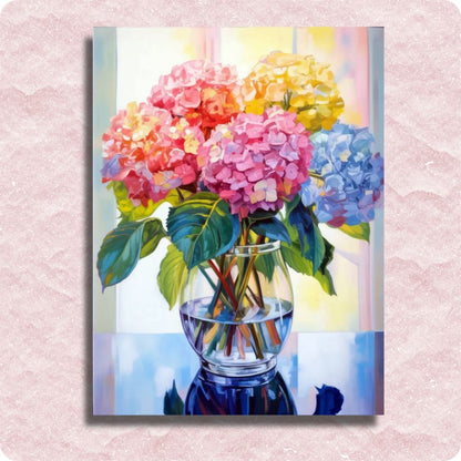 Abundant Hydrangeas Canvas - Paint by numbers