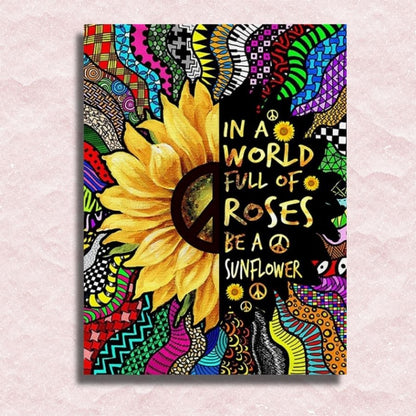 Be a Sunflower Canvas - Paint by numbers