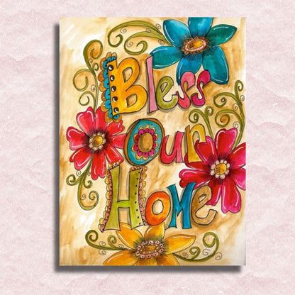 Bless Our Home Canvas - Paint by numbers