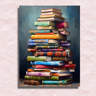 Books to Read Canvas - Paint by numbers