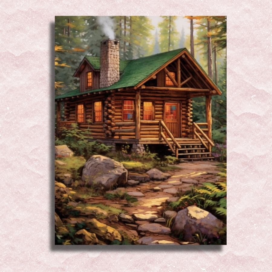 Cabin in the Woods - Paint by Numbers Kit - Paint by numbers