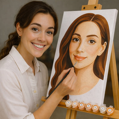 Custom paint by numbers from photo