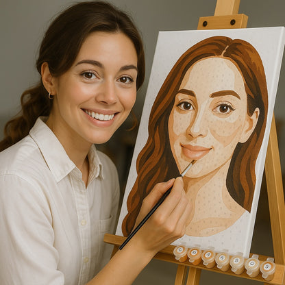 Custom paint by numbers from photo