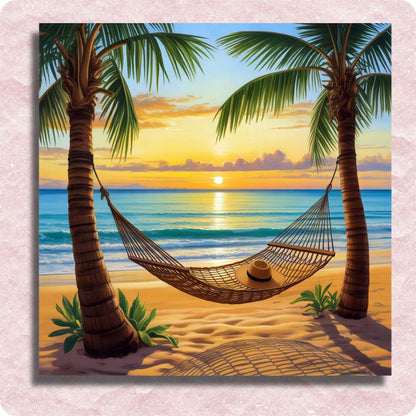 Hammock on the Beach Canvas - Paint by numbers