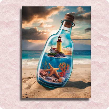 Island in Glass Canvas - Paint by numbers