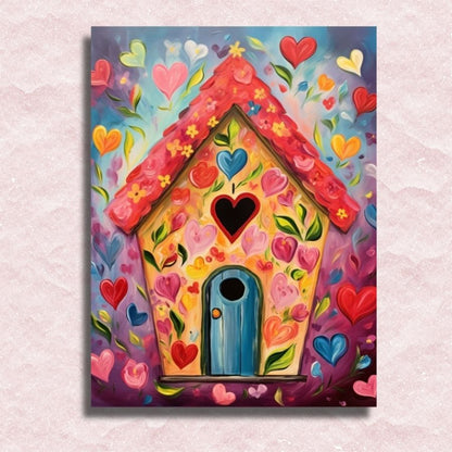 Lovely Birdhouse Canvas - Paint by numbers