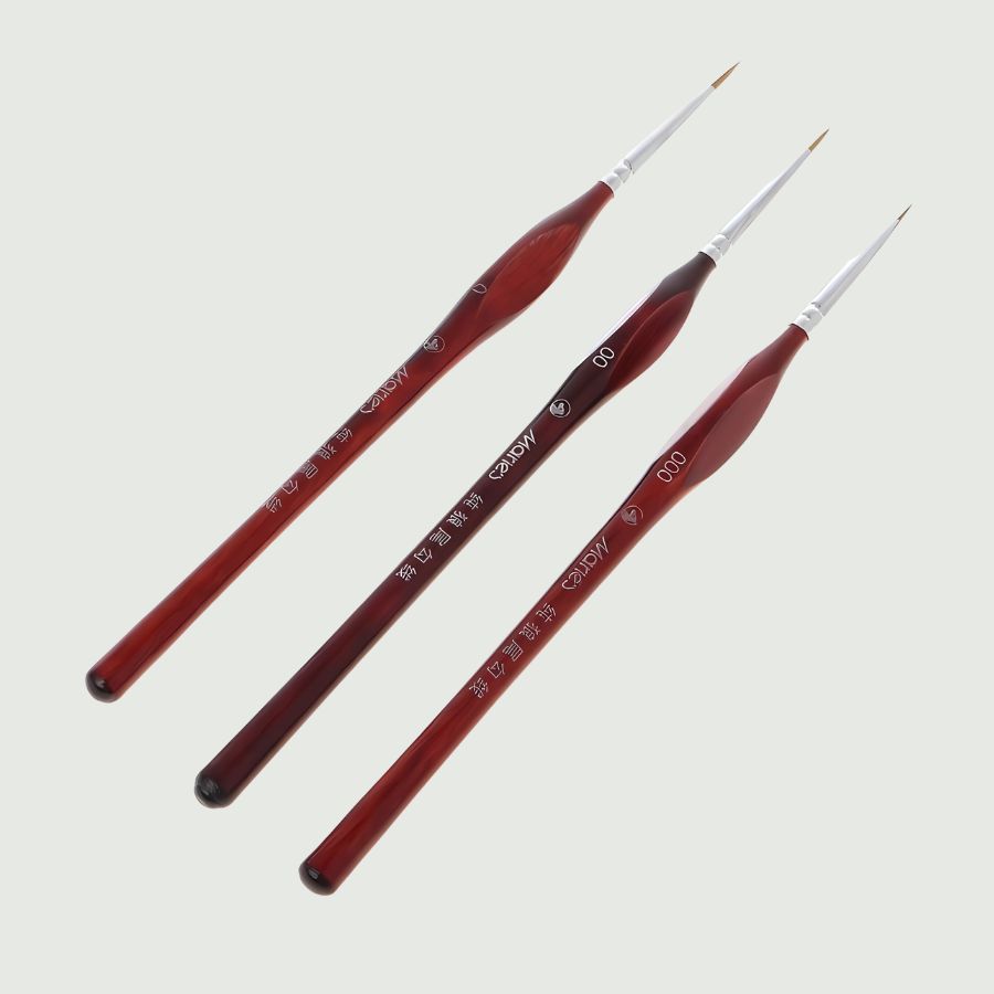 Miniature Detailing Brush Set 3 pcs - Paint by numbers