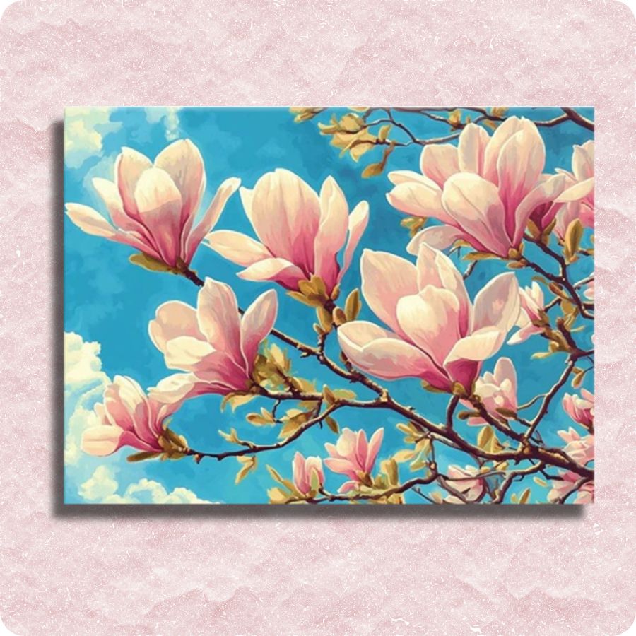 Pink Magnolia - Paint by numbers