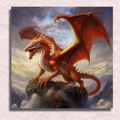 Red Dragon Canvas - Paint by numbers