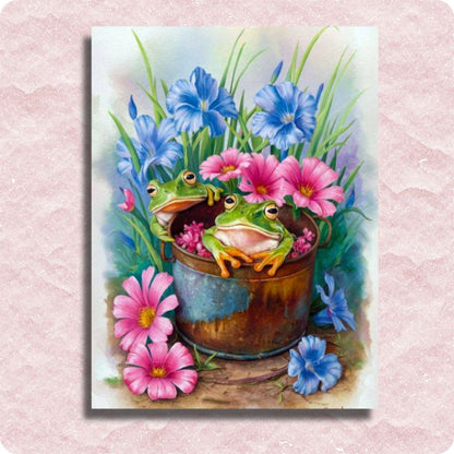 These Cute Frogs Canvas - Paint by numbers