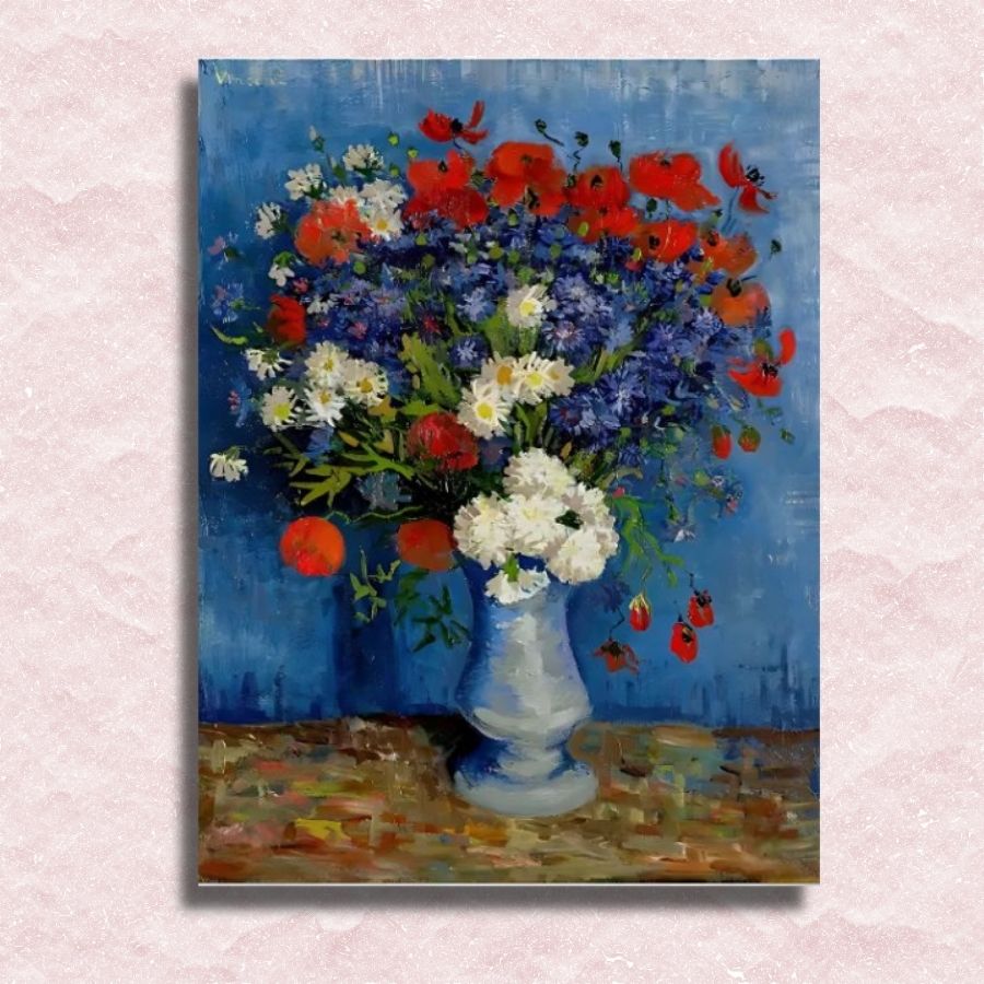 Van Gogh - Vase with Cornflowers and Poppies - Paint by numbers