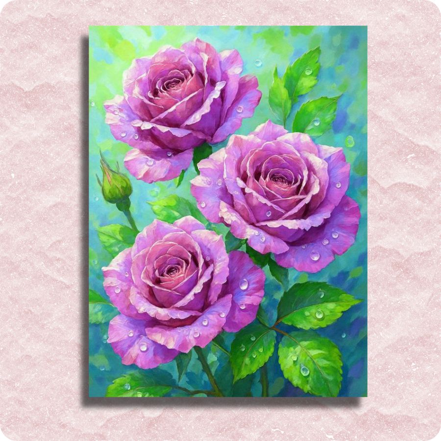 Violet Roses - Paint by numbers