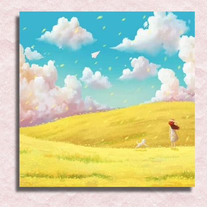 Yellow Story Canvas - Paint by numbers