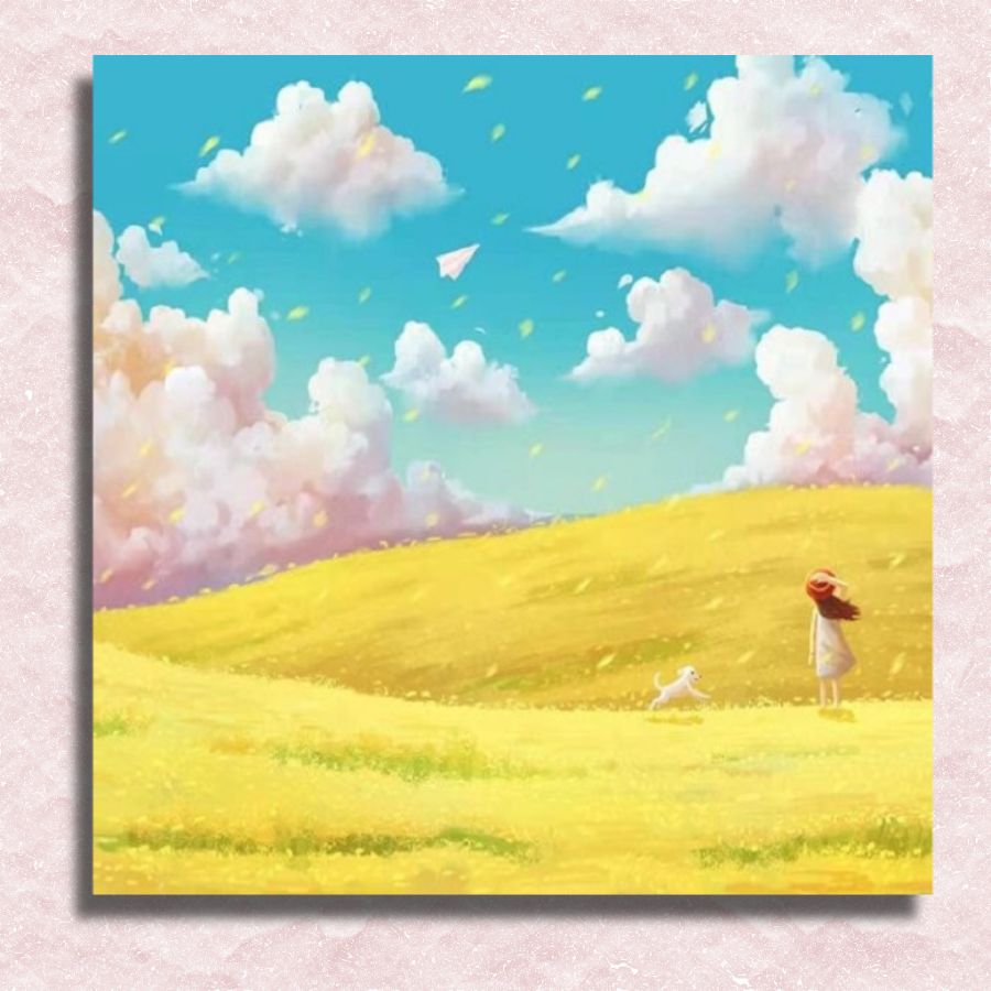 Yellow Story Canvas - Paint by numbers